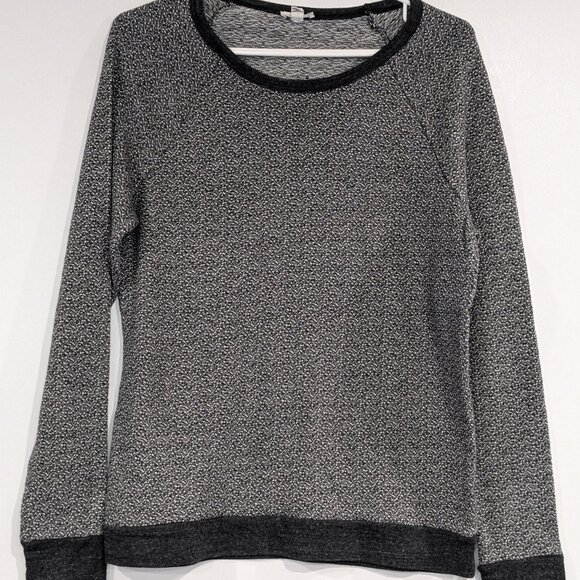 Soft Joie Annora Two Tone Terry Sweatshirt Black White Size Small - Picture 2 of 4